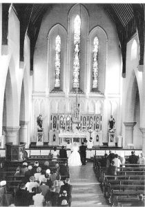 Wedding in Mayobridge Chapel in 1950s
